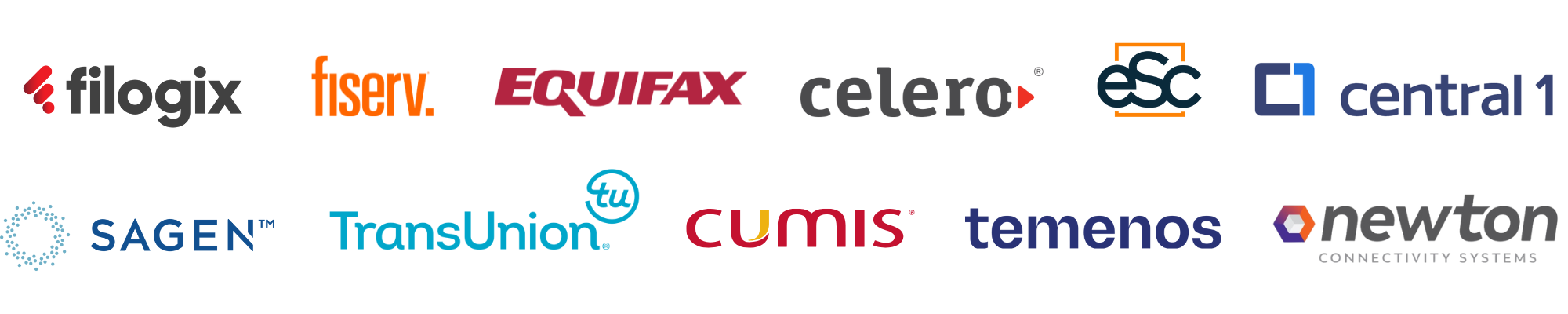 Valeyo integration partner logos including filogix, fiserv, equifax, cumis, temenos, and more